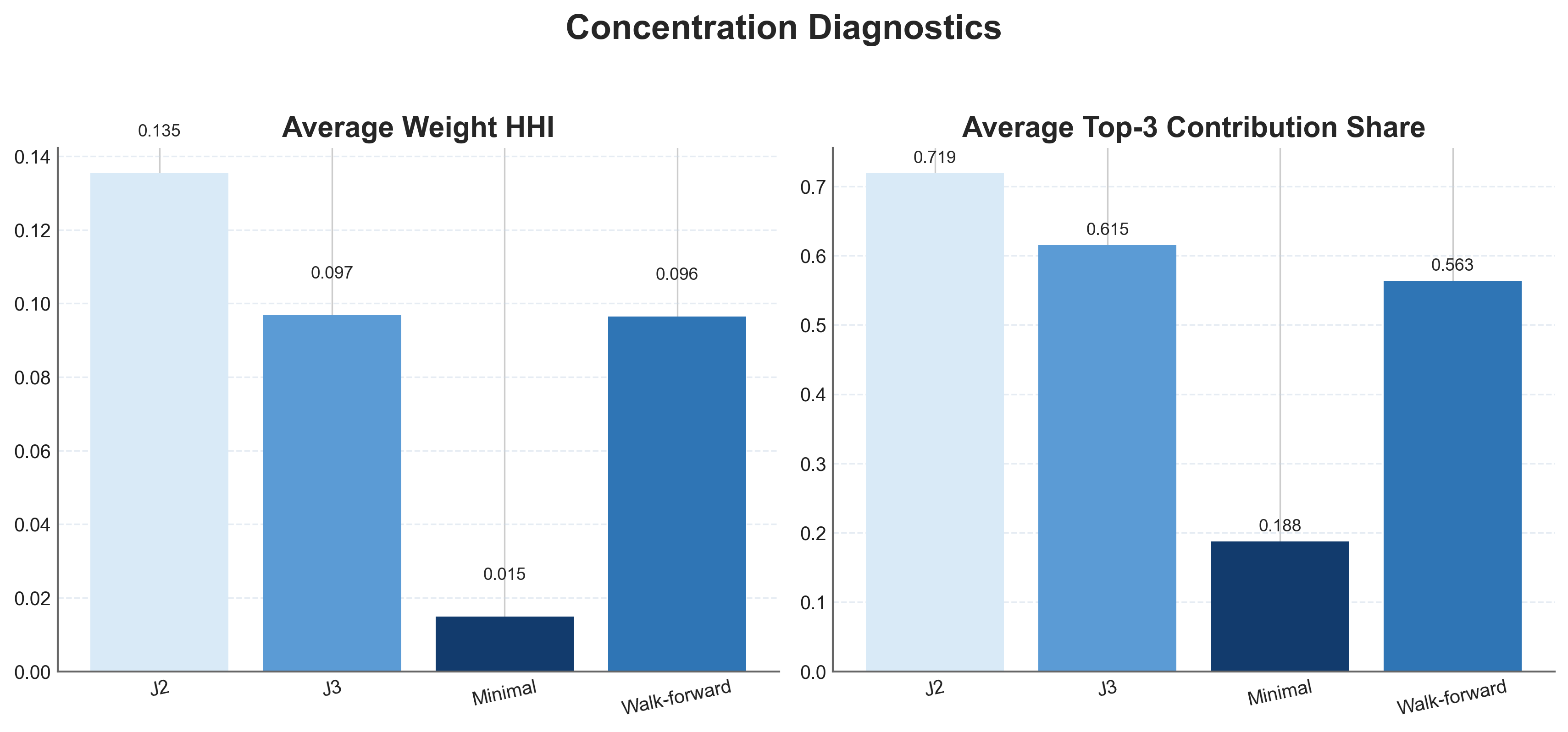 Concentration diagnostics for portfolio results